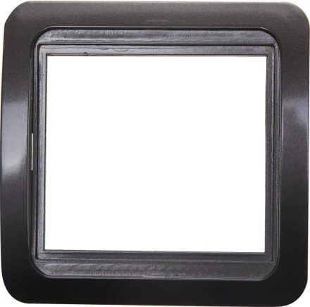 Панель СВЕТОЗАР &quot;ГАММА&quot; накладная, цвет темно-серый металлик, 1 гнездо SV-54145-DM купить в Магнитогорске