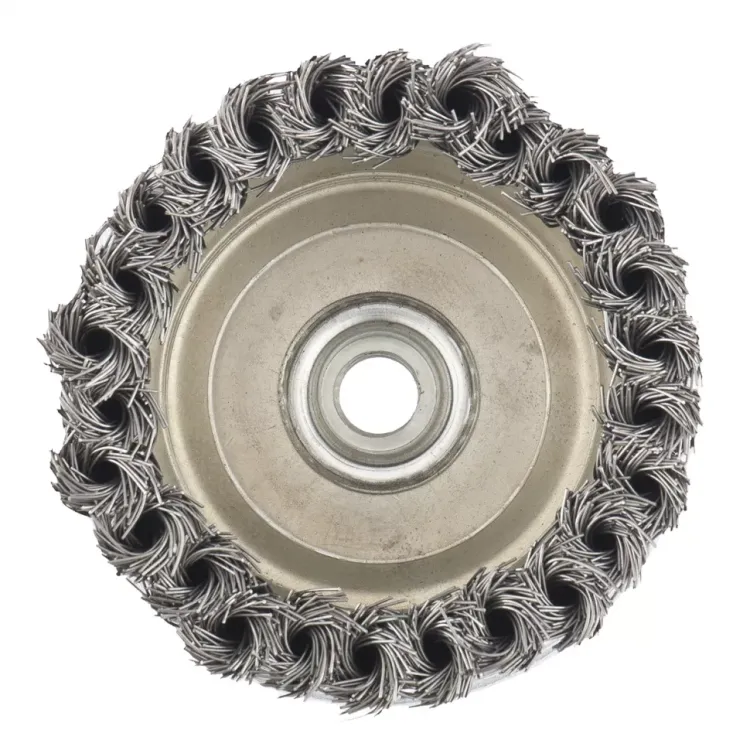 Щетка для УШМ Heavy Duty, 125 мм, М14, "чашка", крученая металлическая проволока  MATRIX 74674 купить в Магнитогорске