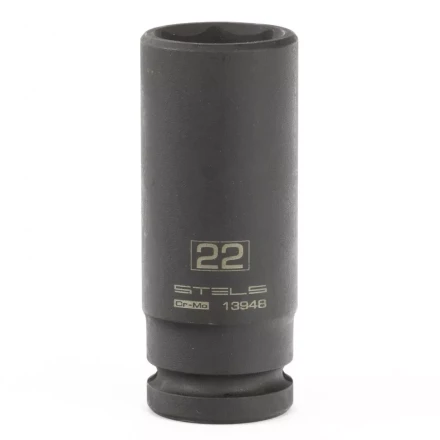 Головка ударная удлиненная шестигранная, 22 мм, 1/2, CrMo Stels 13948 купить в Магнитогорске
