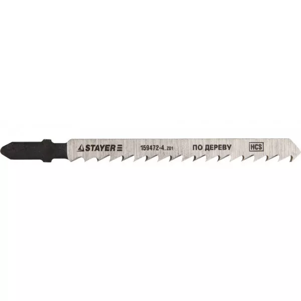 Полотна STAYER "STANDARD", T101D, для эл/лобзика, HCS, по дереву, фанере, чистый рез, EU-хвост., шаг 4мм, 74мм, 2шт 159472-4_z01 купить в Магнитогорске