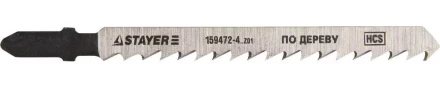 Полотна STAYER &quot;STANDARD&quot;, T101D, для эл/лобзика, HCS, по дереву, фанере, чистый рез, EU-хвост., шаг 4мм, 74мм, 2шт 159472-4_z01 купить в Магнитогорске
