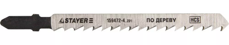Полотна STAYER "STANDARD", T101D, для эл/лобзика, HCS, по дереву, фанере, чистый рез, EU-хвост., шаг 4мм, 74мм, 2шт 159472-4_z01 купить в Магнитогорске