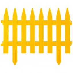 Забор декоративный GRINDA &quot;КЛАССИКА&quot;, 28x300см, желтый 422201-Y