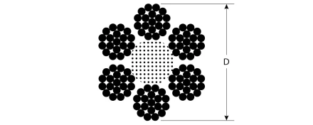 ЗУБР DIN 3060, свивка 6 х 19 + IWR, 14 мм, L 50 м, грузоподъемный стальной трос, Профессионал (30415-14) купить в Магнитогорске