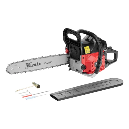 Пила цепная бензиновая MS-5218, шина 45 см, 52см3, 3 л.с., шаг 0,325, паз 1,5 мм, 72 зв// MTX 95212 купить в Магнитогорске