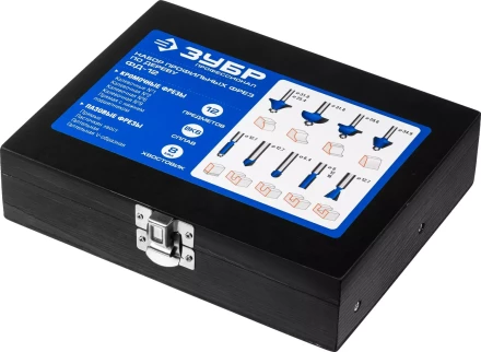 ЗУБР 12 шт, набор профильных фрез по дереву, Профессионал (28796-H12) купить в Магнитогорске