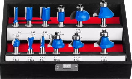 ЗУБР 12 шт, набор профильных фрез по дереву, Профессионал (28796-H12) купить в Магнитогорске