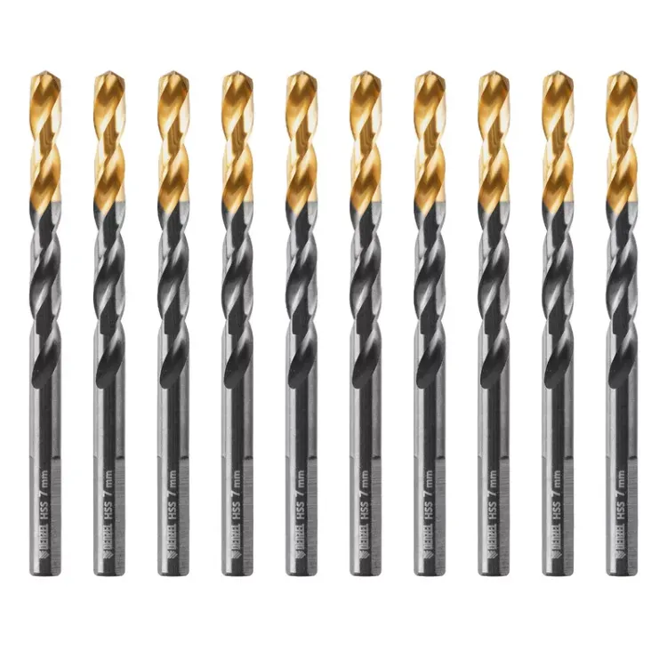 Сверло по металлу, 7 мм, HSS-Tin, Golden Tip, 10 шт. Denzel 717217 купить в Магнитогорске