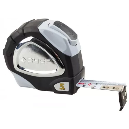 Рулетка ЗУБР &quot;ЭКСПЕРТ&quot; &quot;ПРЕМИУМ&quot;, двухкомпонентный корпус, автостоп, полотно с нейлоновым напылением, 5 м / 19 мм 34050-05-19_z01 купить в Магнитогорске