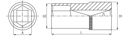 Головка торцевая глубокая 1/4&quot;DR 9 мм S04HD2109 Jonnesway 48005 купить в Магнитогорске
