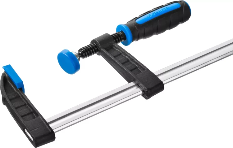 Струбцина ЗУБР "ПРОФЕССИОНАЛ", тип "F", двухкомпонентная ручка, стальная закаленная рейка, 80х300мм 32155-080-300 купить в Магнитогорске