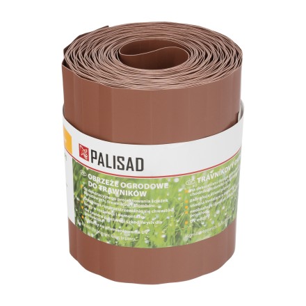 Бордюрная лента Palisad, 15х900 см, полипропиленовая, коричневая, Россия 644847 купить в Магнитогорске