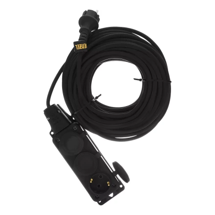 Удлинитель-шнур силовой Denzel Top Series, КГТТ, 20м, 3 розетки, 3 x 1,5 мм, 3 м 37422 купить в Магнитогорске