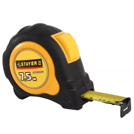 Рулетка STAYER &quot;MASTER&quot; &quot;OMEGA&quot; автостоп, обрезиненный корпус, 7,5мх25мм 548832 купить в Магнитогорске