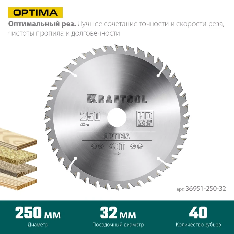 Диск пильный OPTIMA, повышенный ресурс 36951-250-32 купить в Магнитогорске