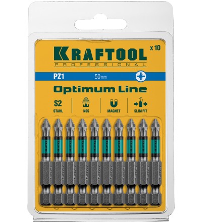 Биты KRAFTOOL OPTIMUM PZ 26124-1-50-10 купить в Магнитогорске