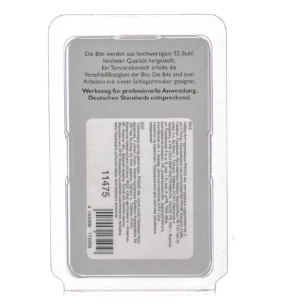 Набор бит торсионных PH2x25 мм для ударных шуруповертов 2 шт. Gross 11475 купить в Магнитогорске