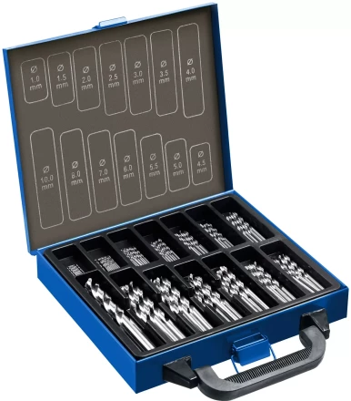 ЗУБР ПРОФ-А, 99 шт, (1-10 мм), сталь Р6М5, класс А, мет.бокс, набор сверл по металлу, Профессионал (29625-H99) купить в Магнитогорске