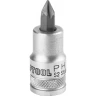 Торцовая бита-головка KRAFTOOL "INDUSTRIE QUALITAT", материал S2, PHILLIPS, сатинированная, 1/2", PH1 27901-1_z01 купить в Магнитогорске