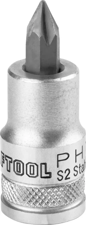 Торцовая бита-головка KRAFTOOL "INDUSTRIE QUALITAT", материал S2, PHILLIPS, сатинированная, 1/2", PH1 27901-1_z01 купить в Магнитогорске