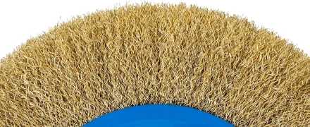 ЗУБР &quot;ПРОФЕССИОНАЛ&quot;. Щетка дисковая для точильно-шлифовального станка, витая стальная латунирован проволока 0,3мм, 125х32мм 35186-125_z01 купить в Магнитогорске