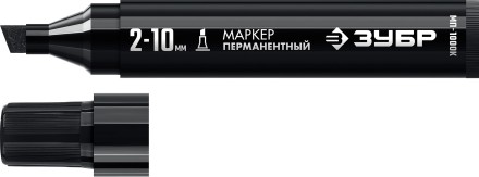 ЗУБР МП-1000К чёрный, 2-10 мм, клиновидный перманентный маркер (06333-2) купить в Магнитогорске