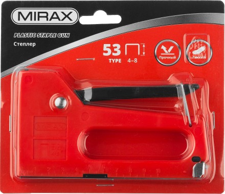 Степлер, пластиковый корпус для тонкой скобы тип 53 (4-8 мм), MIRAX 3142 купить в Магнитогорске