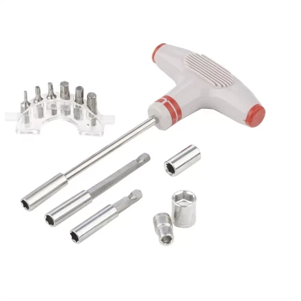 Отвертка с Т-образной эргономичной ручкой и набором насадок 36 штук CrV в пластиковом боксе MTX 115729 купить в Магнитогорске