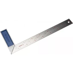 Угольник ЗУБР "ЭКСПЕРТ" столярный, гравированная шкала, алюминиевая рукоятка, нержавеющее полотно 37мм, 400мм 34393-40