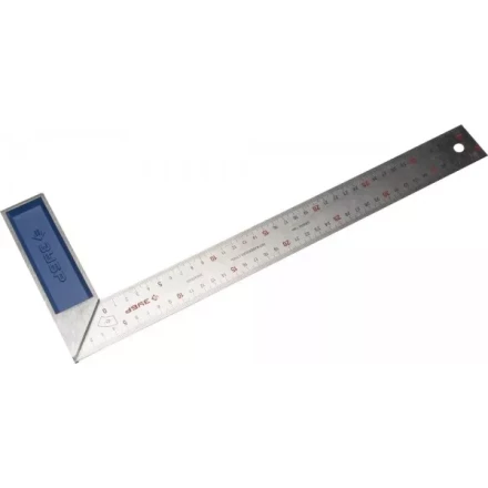 Угольник ЗУБР &quot;ЭКСПЕРТ&quot; столярный, гравированная шкала, алюминиевая рукоятка, нержавеющее полотно 37мм, 400мм 34393-40 купить в Магнитогорске