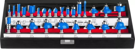 ЗУБР 26 шт, набор профильных фрез по дереву, Профессионал (28796-H26) купить в Магнитогорске