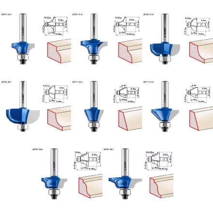 ЗУБР 26 шт, набор профильных фрез по дереву, Профессионал (28796-H26) купить в Магнитогорске