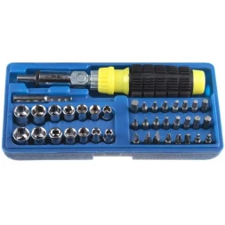 Набор STAYER Отвертка реверсивная с торцовыми головками и битами, 41 предмет 2555-H41