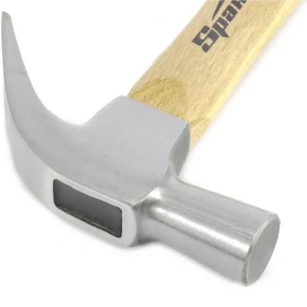 Молоток-гвоздодер, 450 г Sparta, боек 27 мм, деревянная рукоятка 1042055 купить в Магнитогорске