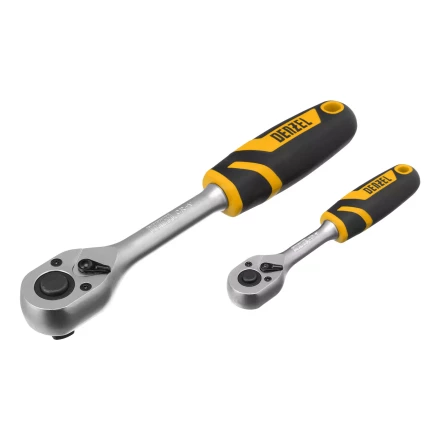 Набор инструментов Denzel 15802, 1/2&quot;, 1/4&quot;, CrV, S2, пластиковый кейс, 84 предмета купить в Магнитогорске