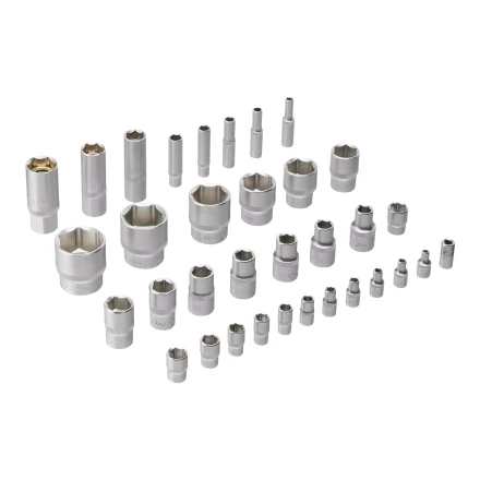 Набор инструментов Denzel 15802, 1/2&quot;, 1/4&quot;, CrV, S2, пластиковый кейс, 84 предмета купить в Магнитогорске