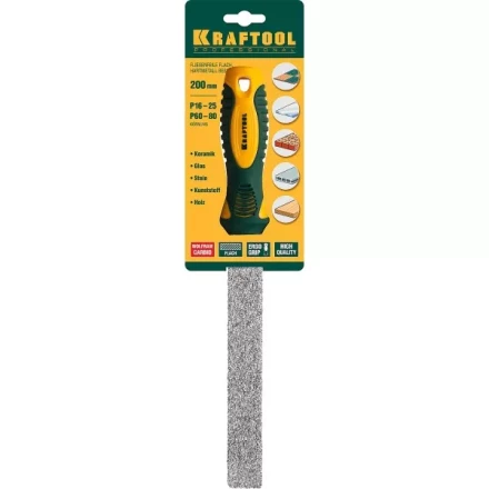 Напильник KRAFTOOL плоский с покрытием из карбида вольфрама, 200мм 16080-20_z01 купить в Магнитогорске