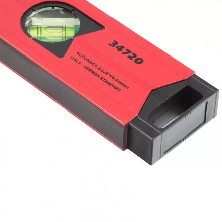 Уровень алюминиевый магнитный 2000 мм фрезерованный 3 глазка 1 зеркальный усиленный  MATRIX 34720 купить в Магнитогорске