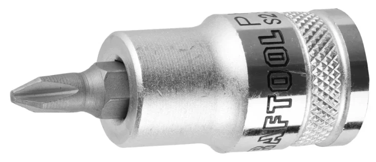 Торцовая бита-головка KRAFTOOL "INDUSTRIE QUALITAT", материал S2, PHILLIPS, сатинированная, 1/2", PH2 27901-2_z01 купить в Магнитогорске