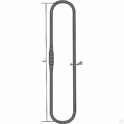 Строп канатный кольцевой СКК 25 т L=4.5 м  заплет на станке купить в Магнитогорске