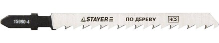 Полотна STAYER &quot;PROFI&quot;, T101D, для эл/лобзика, HCS, по дереву, ДСП, ДВП, EU-хвост., шаг 4мм, 75мм, 2шт 15990-4_z01 купить в Магнитогорске