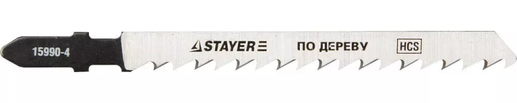 Полотна STAYER "PROFI", T101D, для эл/лобзика, HCS, по дереву, ДСП, ДВП, EU-хвост., шаг 4мм, 75мм, 2шт 15990-4_z01 купить в Магнитогорске