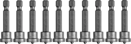 ЗУБР 10 шт, PH2, 50 мм, биты с ограничителем (26002-2-50-10) купить в Магнитогорске