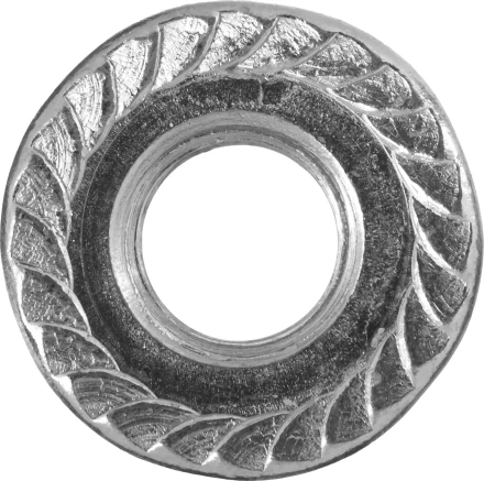 Гайка ЗУБР &quot;МАСТЕР&quot; DIN 6923 с фланцем, класс прочности 8, оцинкованная,  M6, 5кг 303630-06 купить в Магнитогорске