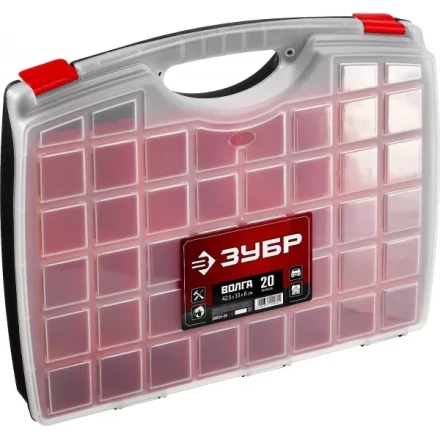 Органайзер &quot;ВОЛГА-20&quot; со съемными лотками, ЗУБР 38034-20 купить в Магнитогорске