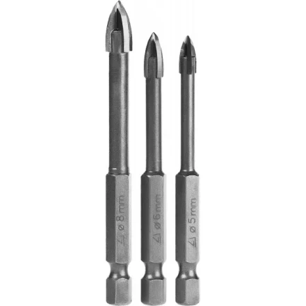 Набор: Сверла по керамике и стеклу, d=5-6-8 мм, STAYER &quot;PROFI&quot; 2985-Н3 2985-H3_z01 купить в Магнитогорске