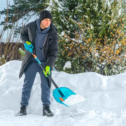 Лопата для уборки снега поликарбонат Palisad 61691, 340х385х1340 мм, алюминиевый черенок, LUXE купить в Магнитогорске