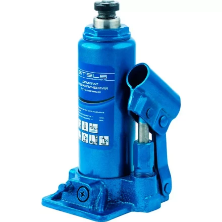 Домкрат гидравлический бутылочный телескопический 4 т h подъема 170–420 мм  STELS 51116 купить в Магнитогорске