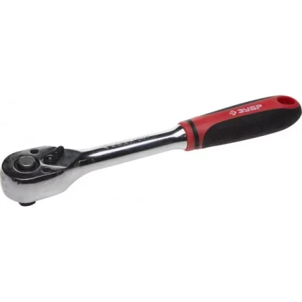 Трещотка для торцовых головок ЗУБР &quot;МАСТЕР&quot;, Сr-V сталь, 72 зубца, 1/4&quot; 27736-1/4 купить в Магнитогорске