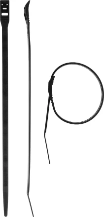 Кабельные стяжки черные КОБРА, с плоским замком, 7.6 х 280 мм, 10 шт, нейлоновые, ЗУБР 30935-76-280 купить в Магнитогорске